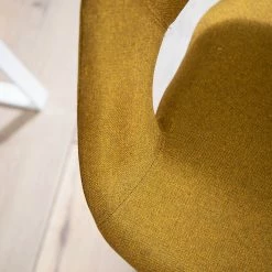 Mørteens Chaise de bureau Buggio - Tissu Cors: Jaune curry - Blanc -Chaises Boutique 1000277884 220330 039 DETAILS P000000001000277884