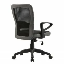 Fredriks Chaise pivotante Pialba - Imitation cuir et mesh / Matière plastique - Noir / Gris foncé -Chaises Boutique 1000280786 210809 06062700031 DETAILS P000000001000280786