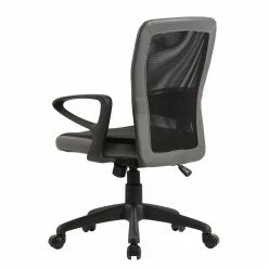 Fredriks Chaise pivotante Pialba - Imitation cuir et mesh / Matière plastique - Noir / Gris foncé -Chaises Boutique 1000280786 210809 06062700033 DETAILS P000000001000280786