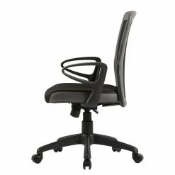 Fredriks Chaise pivotante Pialba - Imitation cuir et mesh / Matière plastique - Noir / Gris foncé -Chaises Boutique 1000280786 210809 06062700034 DETAILS P000000001000280786