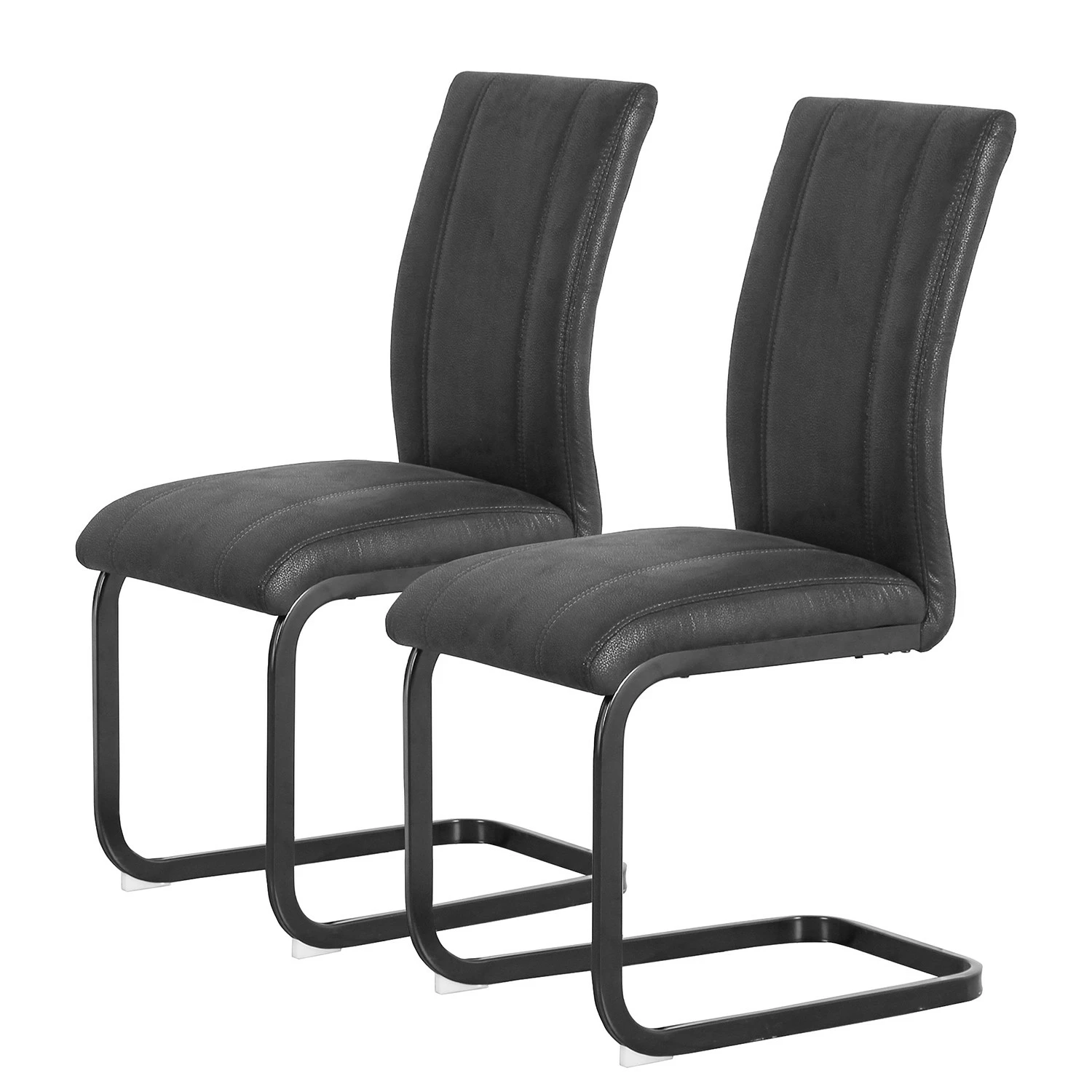 Loftscape Chaises cantilever Goldfield (lot de 2) - Noir 3 Loftscape Chaises cantilever Goldfield (lot de 2) - Noir