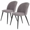 Chaises capitonnées Finnea (lot de 2) - Gris 2 Chaises capitonnées Finnea (lot de 2) - Gris -Chaises Boutique 1000281518 210929 094146000011 IMAGE P000000001000281518
