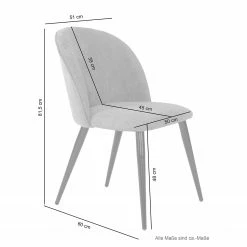 Chaises capitonnées Finnea (lot de 2) - Gris 19 Chaises capitonnées Finnea (lot de 2) - Gris -Chaises Boutique 1000281518 210929 094147000510 SKETCH DETAILS P000000001000281518 sketch