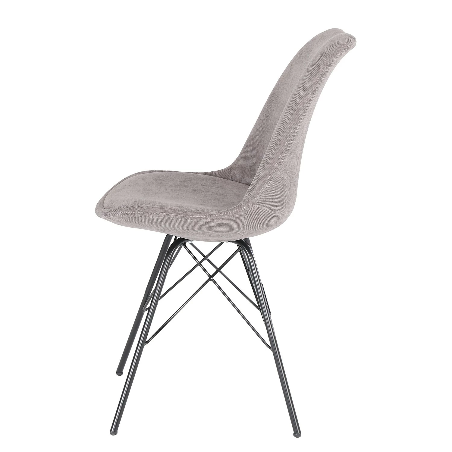 Loftscape Chaises capitonnées Flekke II (lot de 2) - gris 4 Loftscape Chaises capitonnées Flekke II (lot de 2) - gris – Image 2