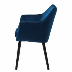 Mørteens Chaises à accoudoirs Nicholas V - Velours Kemi: Bleu foncé - Lot de 2 -Chaises Boutique 1000281668 210819 09163100024 DETAILS P000000001000281668