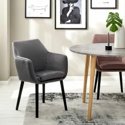 Mørteens Chaises à accoudoirs Nicholas V - Velours Kemi: Gris foncé - Lot de 2 8 Mørteens Chaises à accoudoirs Nicholas V - Velours Kemi: Gris foncé - Lot de 2 -Chaises Boutique 1000281670 210819 09170500030 MOOD DETAILS P000000001000281670 mood