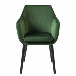 Mørteens Chaises à accoudoirs Nicholas V - Velours Kemi: Vert foncé - Lot de 2 -Chaises Boutique 1000281672 210819 09172700039 DETAILS P000000001000281672