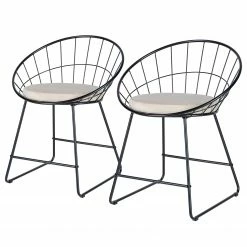 Ars manufacti Chaises Ceza (lot de 2) - Beige / Noir