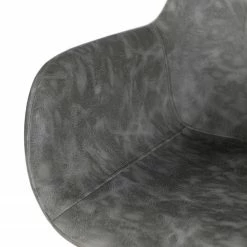 Ars manufacti Chaise à accoudoirs Cielo - Imitation cuir / Acier - Gris vintage / Noir -Chaises Boutique 1000281736 220920 070 DETAILS P000000001000281736