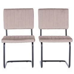 Jack & Alice Chaises cantilever Fillan (lot de 2) - Beige clair -Chaises Boutique 1000281753 220615 040 DETAILS P000000001000281753