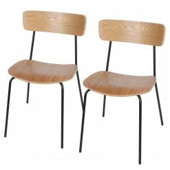Ars manufacti Chaises Harvi (lot de 2) - Imitation Frêne