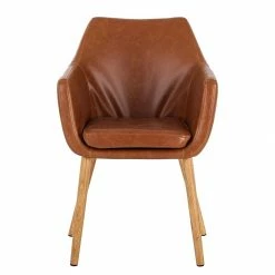 Mørteens Chaises à accoudoirs Nicholas - Cuir synthétique Aken: Cognac vintage - Lot de 2 8 Mørteens Chaises à accoudoirs Nicholas - Cuir synthétique Aken: Cognac vintage - Lot de 2 -Chaises Boutique 1000281813 210819 09251100101 DETAILS P000000001000281813