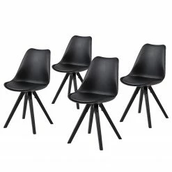 Mørteens Chaises Aledas - Noir - Lot de 4