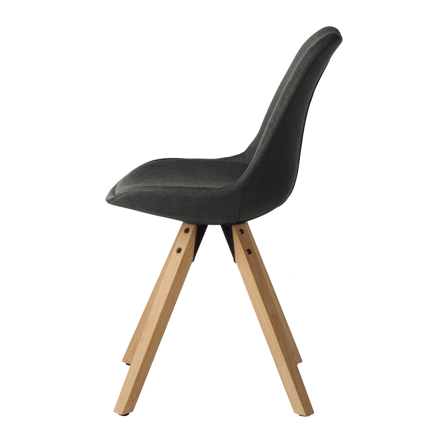 Mørteens Chaises capitonnées Aledas II - Tissu Cors: Anthracite - Lot de 4 6 Mørteens Chaises capitonnées Aledas II - Tissu Cors: Anthracite - Lot de 4 – Image 4