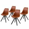 Mørteens Chaises capitonnées Aledas III - Imitation cuir / Hévéa massif - Cognac / Noir - Lot de 4 2 Mørteens Chaises capitonnées Aledas III - Imitation cuir / Hévéa massif - Cognac / Noir - Lot de 4 -Chaises Boutique 1000282502 211119 15303100022 IMAGE P000000001000282502