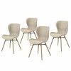 Mørteens Chaises capitonnées Livaras - Tissu Radis: Crème - Lot de 4 -Chaises Boutique 1000282527 211119 15311600029 IMAGE P000000001000282527