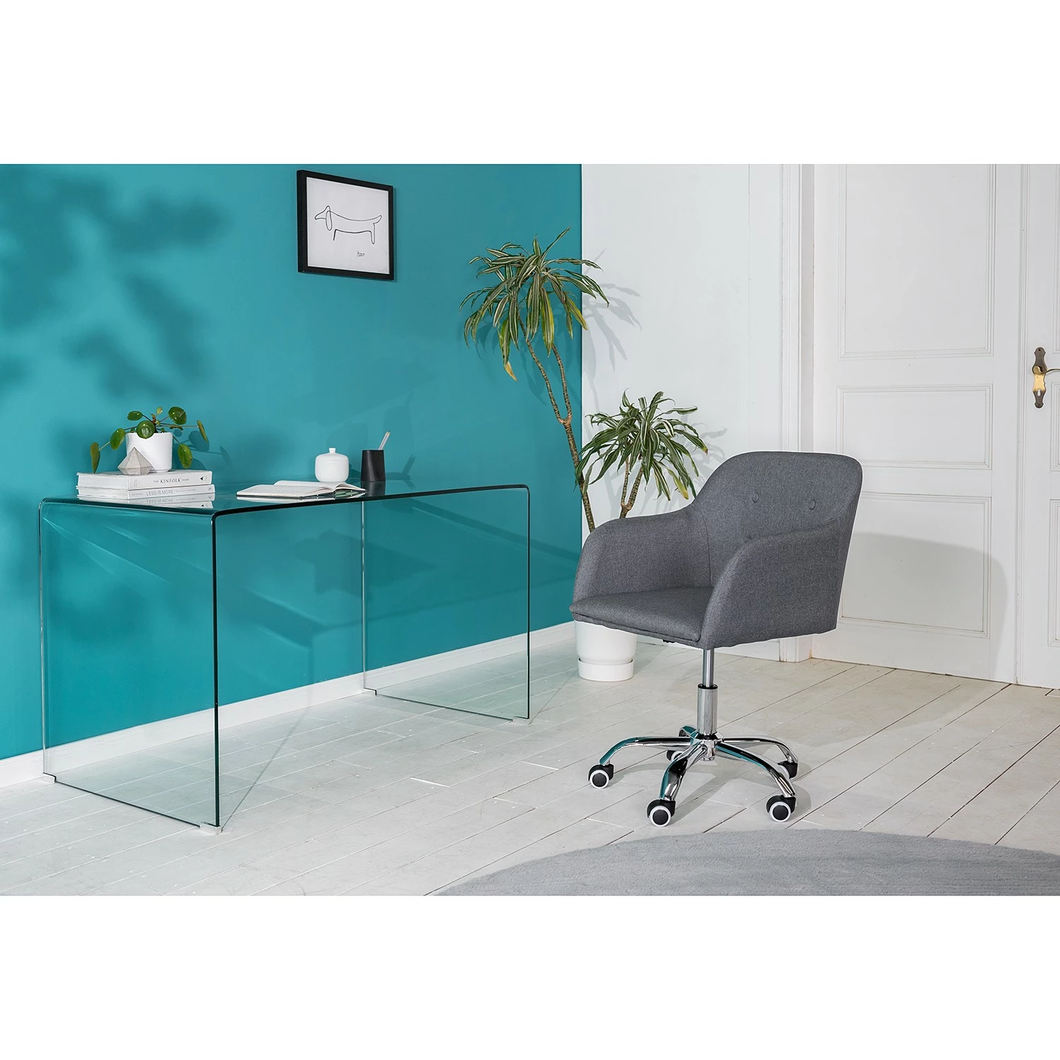 Furnitive Chaise de bureau Emalia - Gris 4 Furnitive Chaise de bureau Emalia - Gris – Image 2