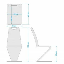 Fredriks Chaise cantilever Amanda I - Lot de 4 -Chaises Boutique 1000283523 210810 13385300014 SKETCH DETAILS P000000001000283523 sketch