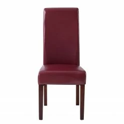 Ars Natura Chaises capitonnées Nello I (lot de 2) - similicuir / Hévéa massif - Marron foncé - Carmin - Lot de 4 -Chaises Boutique 1000283998 210831 13391800048 DETAILS P000000001000283998