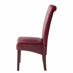 Ars Natura Chaises capitonnées Nello I (lot de 2) - similicuir / Hévéa massif - Marron foncé - Carmin - Lot de 4 -Chaises Boutique 1000283998 210831 13391900049 DETAILS P000000001000283998