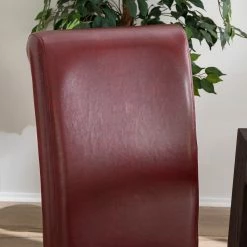 Ars Natura Chaises capitonnées Nello I (lot de 2) - similicuir / Hévéa massif - Marron foncé - Carmin - Lot de 4 -Chaises Boutique 1000283998 210831 13391900052 DETAILS P000000001000283998