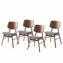 Mørteens Chaise Hagan - Gris foncé - Lot de 4