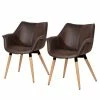 Ars manufacti Chaise à accoudoirs Kantii I - Microfibre / Chêne massif - Marron foncé vintage - Lot de 2 1 Ars manufacti Chaise à accoudoirs Kantii I - Microfibre / Chêne massif - Marron foncé vintage - Lot de 2 -Chaises Boutique 1000284154 210820 14015100003 IMAGE P000000001000284154