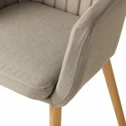 Mørteens Chaise à accoudoirs Leedy I - Tissu Zea: Beige - Lot de 2 -Chaises Boutique 1000284185 210823 08534300008 DETAILS P000000001000284185