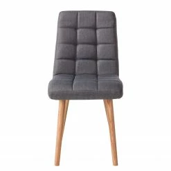 Mørteens Chaise capitonnée Doskie I - Tissu Zea: Gris foncé - Lot de 4 -Chaises Boutique 1000284200 210823 08535200186 DETAILS P000000001000284200
