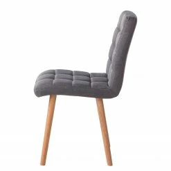 Mørteens Chaise capitonnée Doskie I - Tissu Zea: Gris foncé - Lot de 4 -Chaises Boutique 1000284200 210823 08535200187 DETAILS P000000001000284200