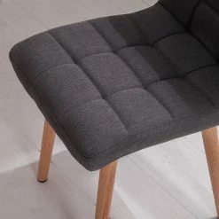 Mørteens Chaise capitonnée Doskie I - Tissu Zea: Gris foncé - Lot de 4 -Chaises Boutique 1000284200 210823 08535200189 DETAILS P000000001000284200