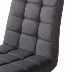 Mørteens Chaise capitonnée Doskie I - Tissu Zea: Gris foncé - Lot de 4 -Chaises Boutique 1000284200 210823 08535200190 DETAILS P000000001000284200