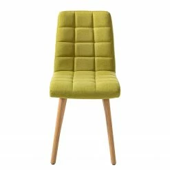 Mørteens Chaise capitonnée Doskie II - Lin / Chêne massif - Citron vert - Lot de 4 -Chaises Boutique 1000284205 210823 08535500236 DETAILS P000000001000284205