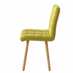 Mørteens Chaise capitonnée Doskie II - Lin / Chêne massif - Citron vert - Lot de 4 -Chaises Boutique 1000284205 210823 08535500237 DETAILS P000000001000284205