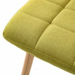 Mørteens Chaise capitonnée Doskie II - Lin / Chêne massif - Citron vert - Lot de 4 -Chaises Boutique 1000284205 210823 08535500240 DETAILS P000000001000284205