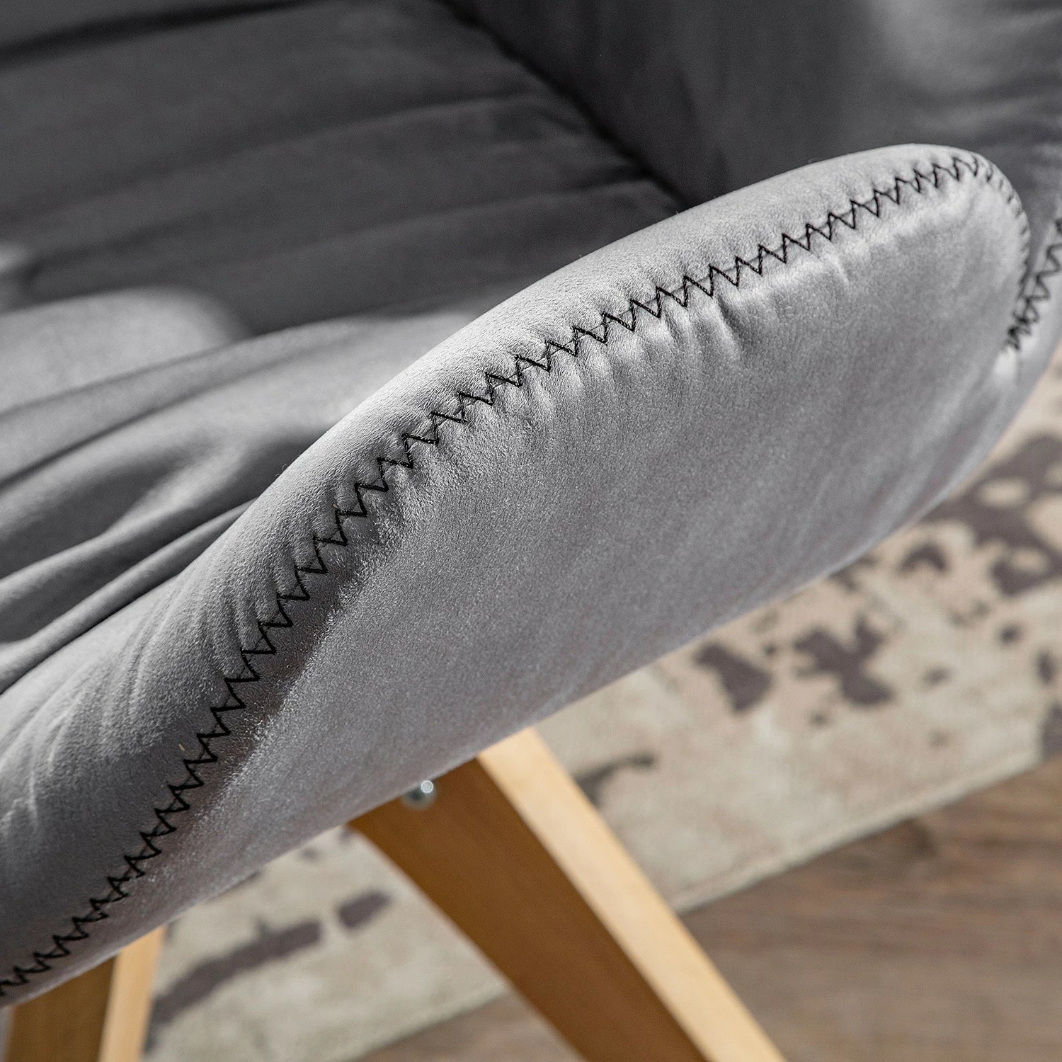 Red Living Chaise capitonnée Wilbur II - Platine 12 Red Living Chaise capitonnée Wilbur II - Platine – Image 10