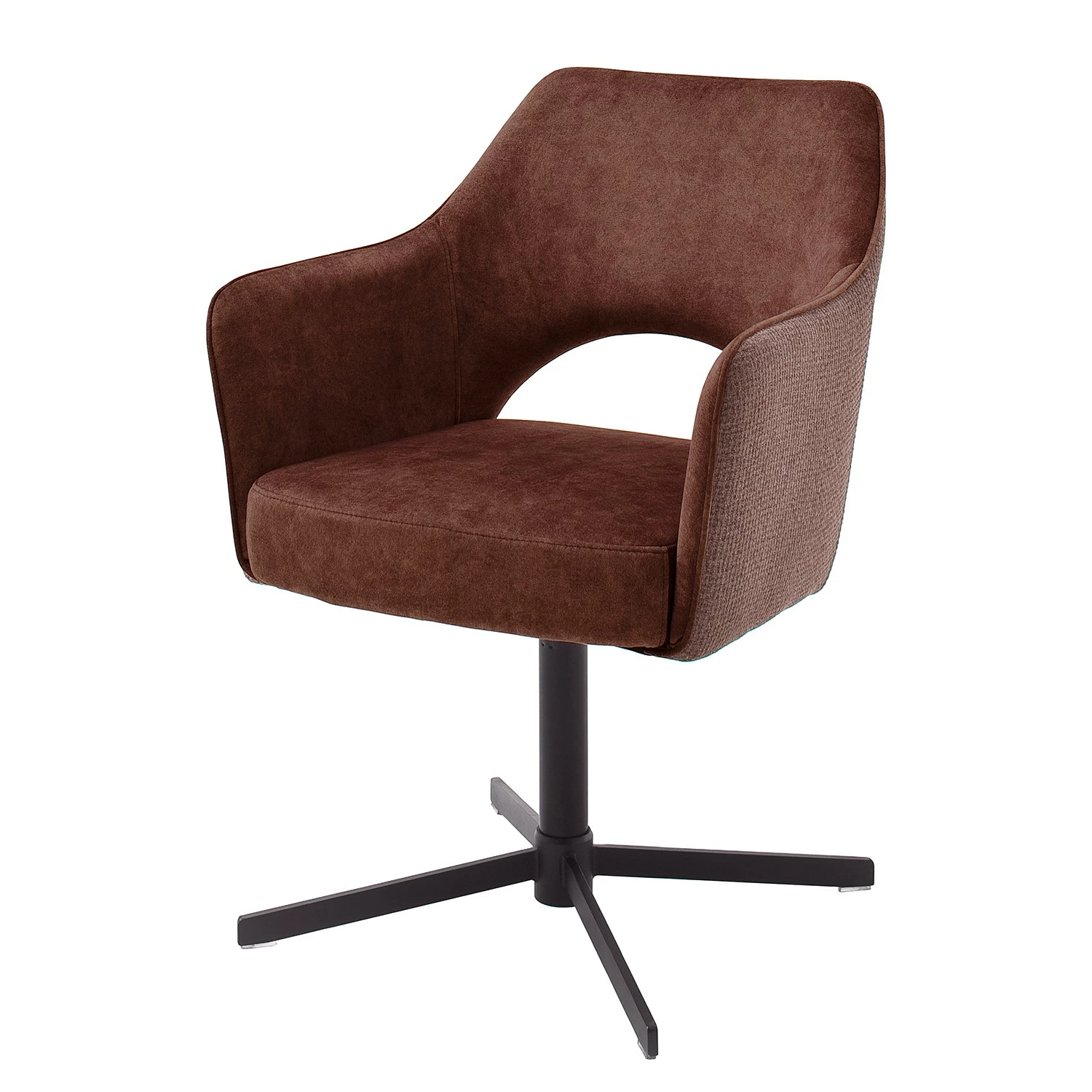 Fredriks Chaise à accoudoirs Yellville II - Marron rouille 3 Fredriks Chaise à accoudoirs Yellville II - Marron rouille