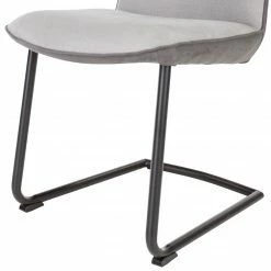Fredriks Chaises cantilever Altoona (lot de 2) - Tissage à plat / Métal - Gris foncé et gris clair / Noir mat -Chaises Boutique 1000285150 220617 036 DETAILS P000000001000285150