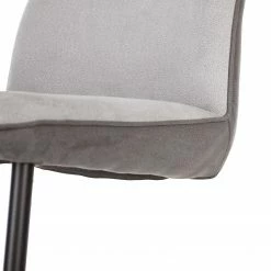 Fredriks Chaises cantilever Altoona (lot de 2) - Tissage à plat / Métal - Gris foncé et gris clair / Noir mat -Chaises Boutique 1000285150 220617 037 DETAILS P000000001000285150