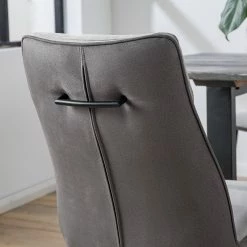 Fredriks Chaises cantilever Altoona (lot de 2) - Tissage à plat / Métal - Gris foncé et gris clair / Noir mat -Chaises Boutique 1000285150 220819 040 DETAILS P000000001000285150