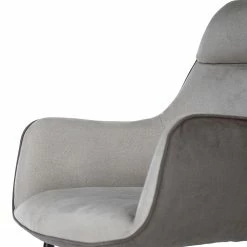 Fredriks Chaise à accoudoirs Altoona - Tissage à plat / Métal - Gris foncé et gris clair / Noir mat -Chaises Boutique 1000285151 220617 034 DETAILS P000000001000285151