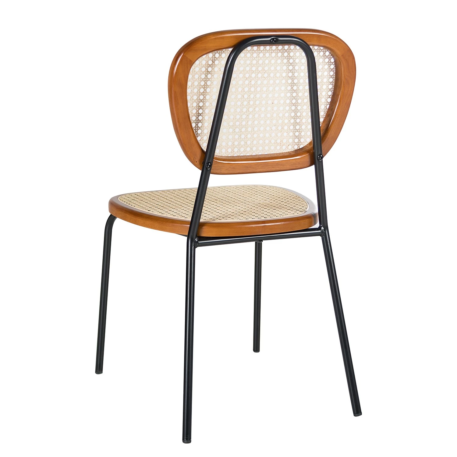 Maison Belfort Chaises Ramona (lot de 2) - Rotin & Hêtre massif / Acier - Beige & Hêtre / Chrome 8 Maison Belfort Chaises Ramona (lot de 2) - Rotin & Hêtre massif / Acier - Beige & Hêtre / Chrome – Image 6