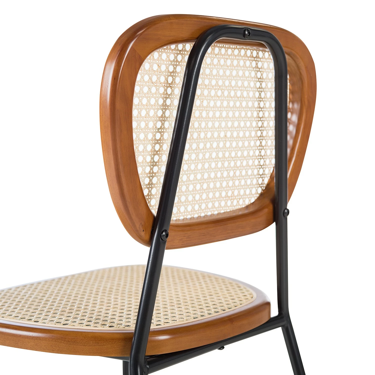 Maison Belfort Chaises Ramona (lot de 2) - Rotin & Hêtre massif / Acier - Beige & Hêtre / Chrome 10 Maison Belfort Chaises Ramona (lot de 2) - Rotin & Hêtre massif / Acier - Beige & Hêtre / Chrome – Image 8