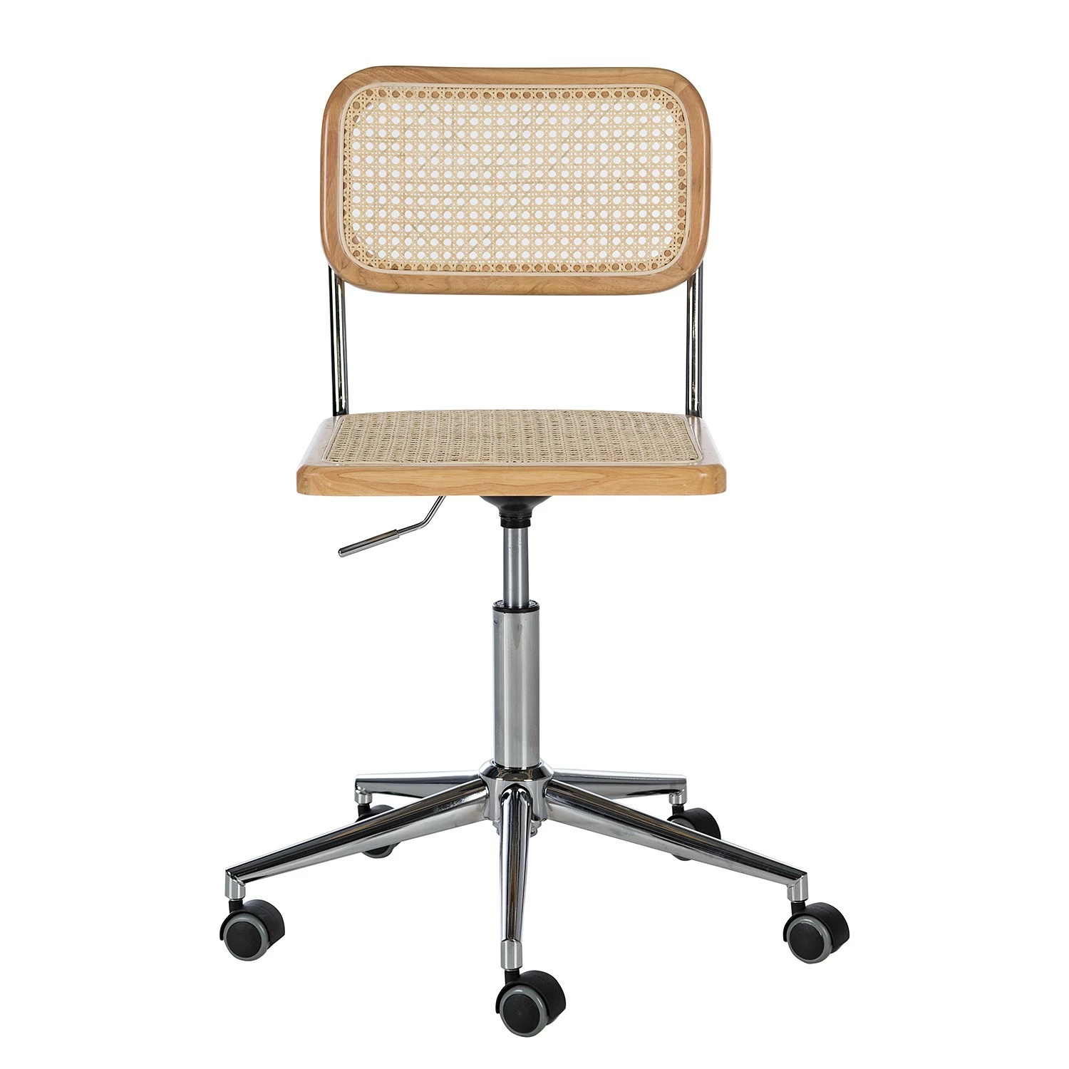 Mørteens Chaise de bureau Ramon - Rotin / Hêtre massif / Acier - Beige / Hêtre / Chrome 5 Mørteens Chaise de bureau Ramon - Rotin / Hêtre massif / Acier - Beige / Hêtre / Chrome – Image 3