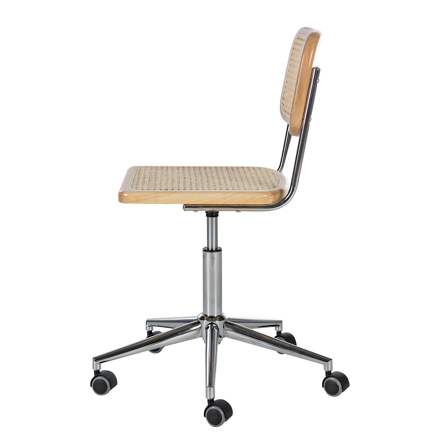 Mørteens Chaise de bureau Ramon - Rotin / Hêtre massif / Acier - Beige / Hêtre / Chrome 6 Mørteens Chaise de bureau Ramon - Rotin / Hêtre massif / Acier - Beige / Hêtre / Chrome – Image 4