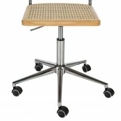 Mørteens Chaise de bureau Ramon - Rotin / Hêtre massif / Acier - Beige / Hêtre / Chrome 31 Mørteens Chaise de bureau Ramon - Rotin / Hêtre massif / Acier - Beige / Hêtre / Chrome -Chaises Boutique 1000285156 220524 065 DETAILS P000000001000285156