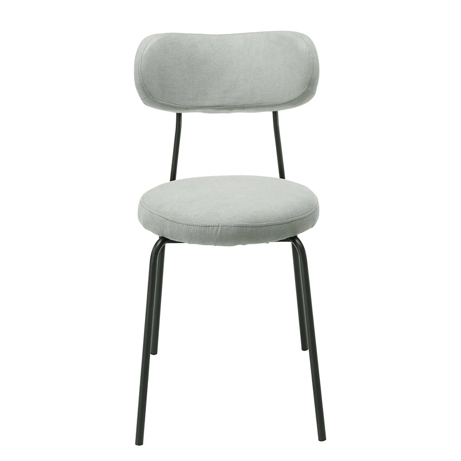 Ars manufacti Chaises Timika (lot de 2) - Tissu / Métal - Gris clair / Noir 4 Ars manufacti Chaises Timika (lot de 2) - Tissu / Métal - Gris clair / Noir – Image 2