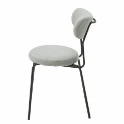 Ars manufacti Chaises Timika (lot de 2) - Tissu / Métal - Gris clair / Noir 8 Ars manufacti Chaises Timika (lot de 2) - Tissu / Métal - Gris clair / Noir -Chaises Boutique 1000285169 220614 040 DETAILS P000000001000285169