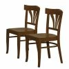 Red Living Chaises Brading (lot de 2) - Imitation noyer