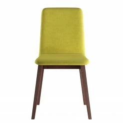 Norrwood Chaises capitonnées Nami (lot de 2) - Vert kiwi - Imitation noyer -Chaises Boutique 1000299017 211019 111638000100 DETAILS P000000001000299017